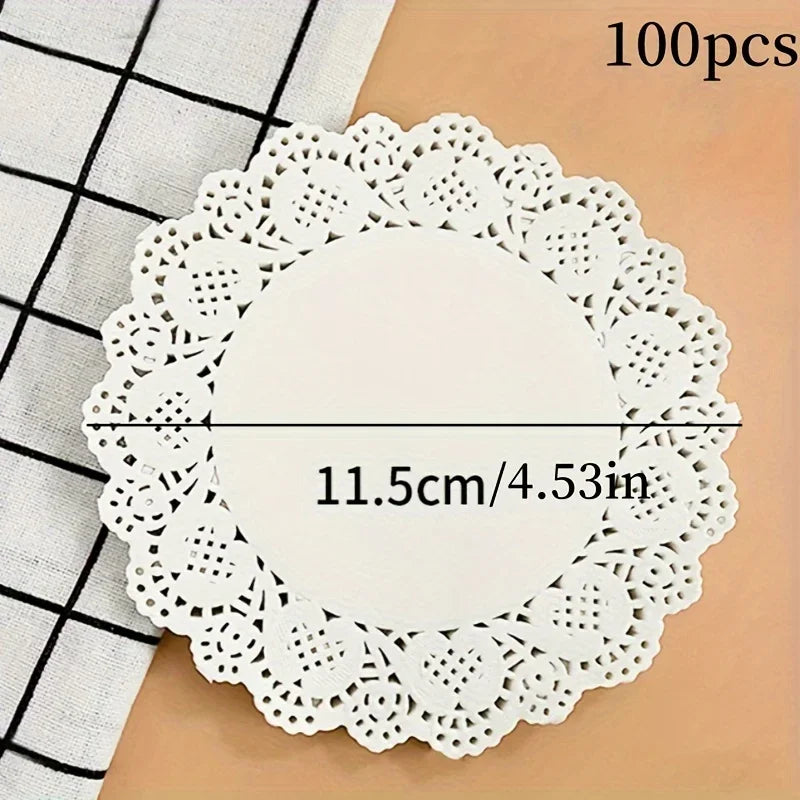 Lace Paper Pads – 3 Shapes, Absorbent & Non-Stick Baking Liners Baking Paper Liner Qme