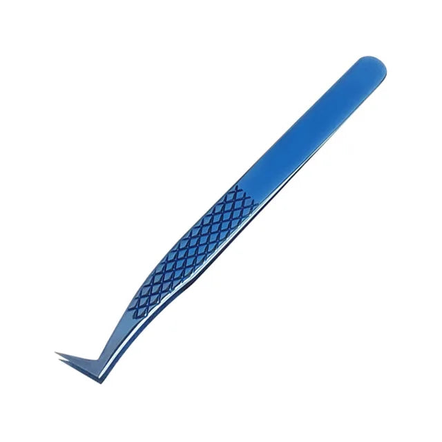 Precision Stainless Steel Eyelash Tweezers – Anti-Static Eyelash Tweezers Qme Blue China Mainland