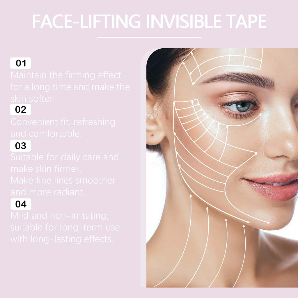 Invisible Face Lift Tape – Transparent Thin Lifting Patches Face Lifting Tape Qme