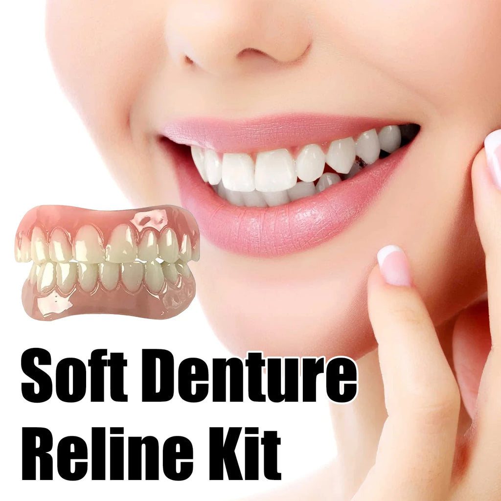 Oralhoe Soft Denture Reline Kit – Temporary Cosmetic Dental Braces Denture Reline Kit Qst