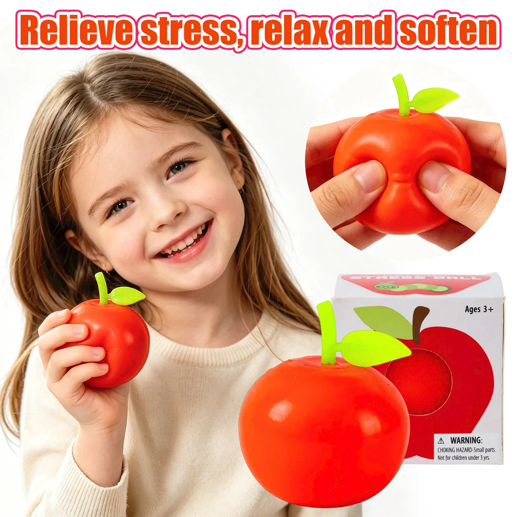 Fake Red Apple Fidget Toy – Fun Novelty Gift & Desk Decor Novelty Fidget Toy Qme Red One Size