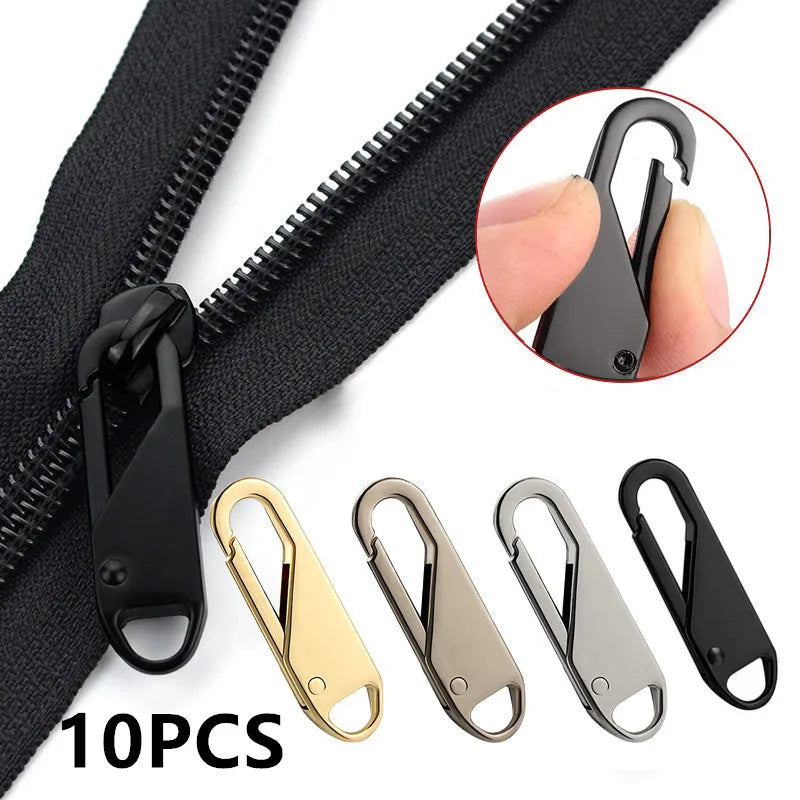 Universal Metal Zipper Puller Repair Kit – DIY Slider 10 Pcs Zipper Repair Kit Qme