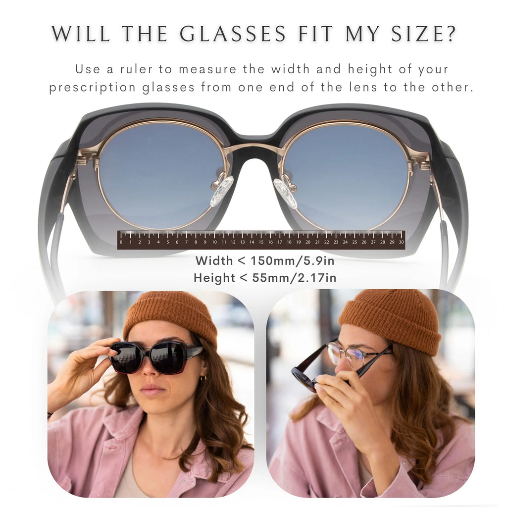 VOPHA T01 Fit Over Sunglasses UV400 Wrap-Around Unisex Fit Over Sunglasses Qst