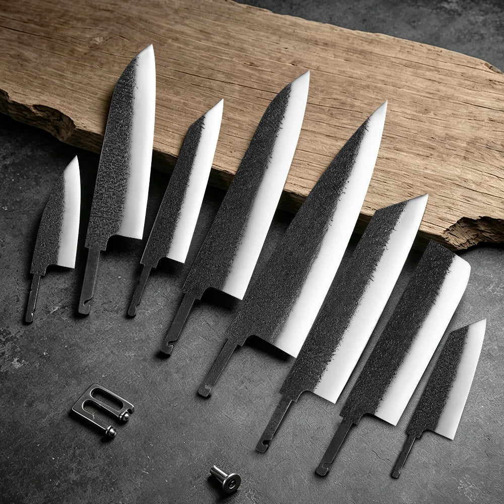 TURWHO VG10 Chef Knife Blank Blade – DIY Hand Forged Steel Knife Blank Blade Qst