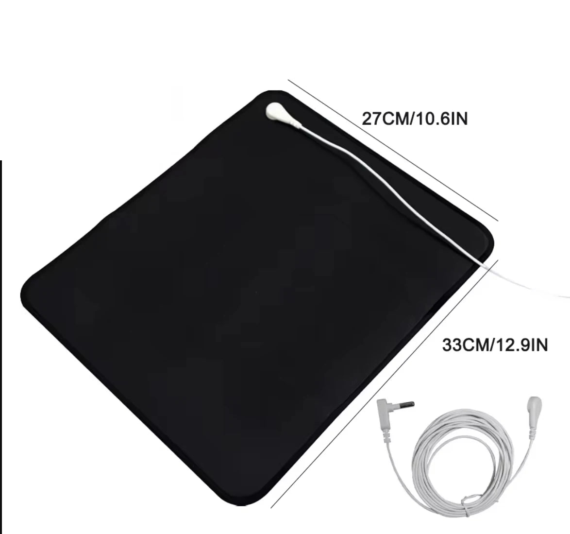 Grounding Mouse Pad Mat – Conductive Vegan Leather & 15ft Cord Earthing Grounding Mat Qst Grounding mat