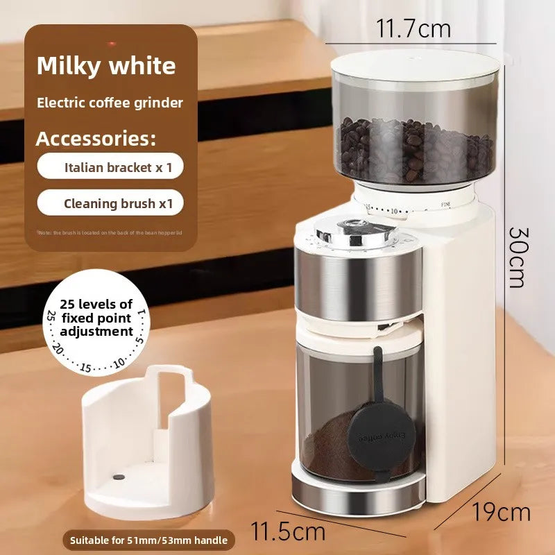 HAOYUNMA Smart Electric Espresso Grinder with LCD Display Electric Coffee Grinder Qst mechanical -583 EU