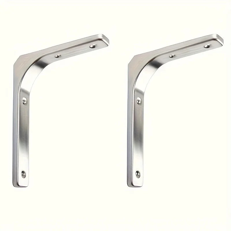 Heavy Duty Stainless Steel L-Shape Floating Shelf Brackets Shelf Brackets Qme