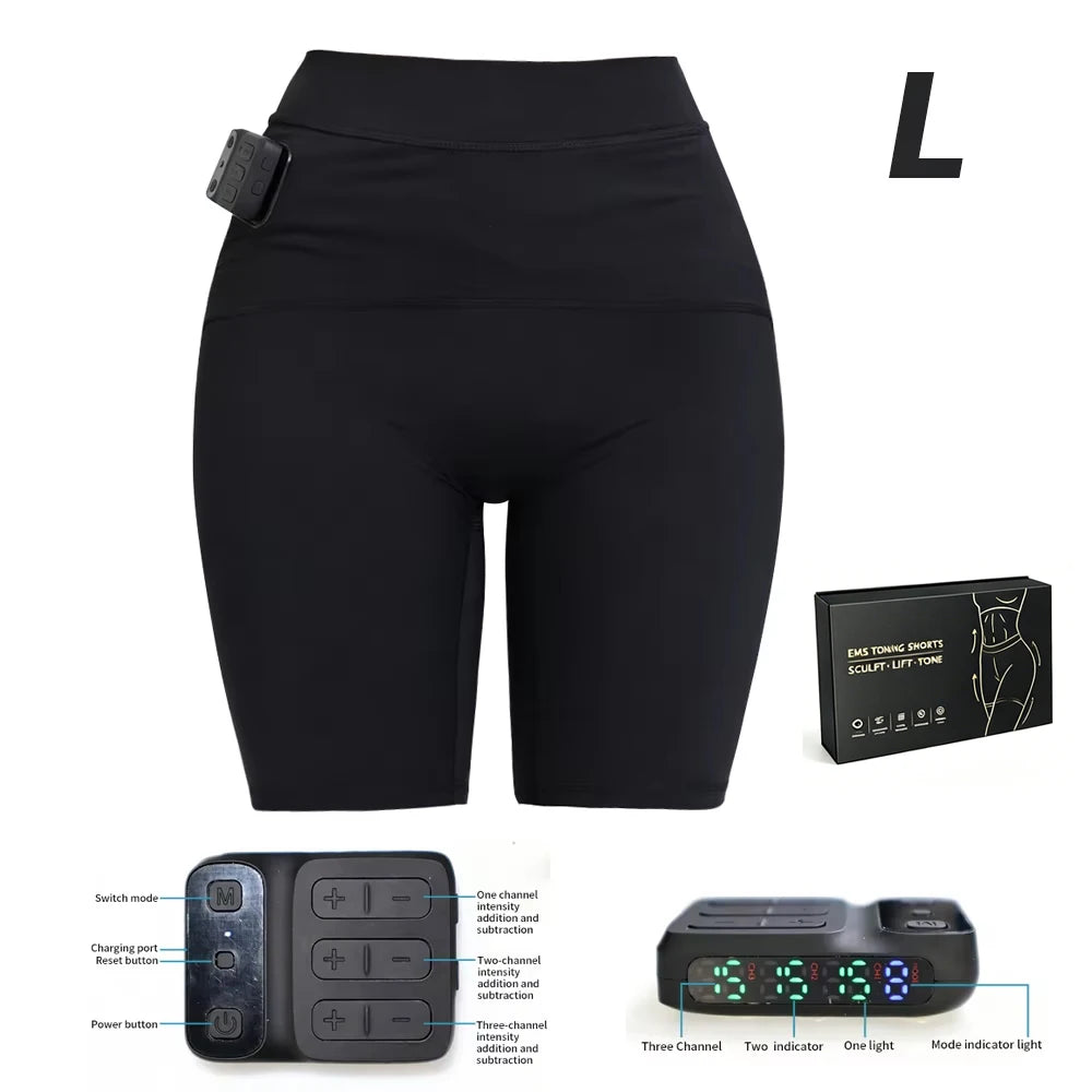 VamsLuna EMS Toning Shorts – Wireless 3-Zone Muscle Stimulator EMS Training Shorts Qst L