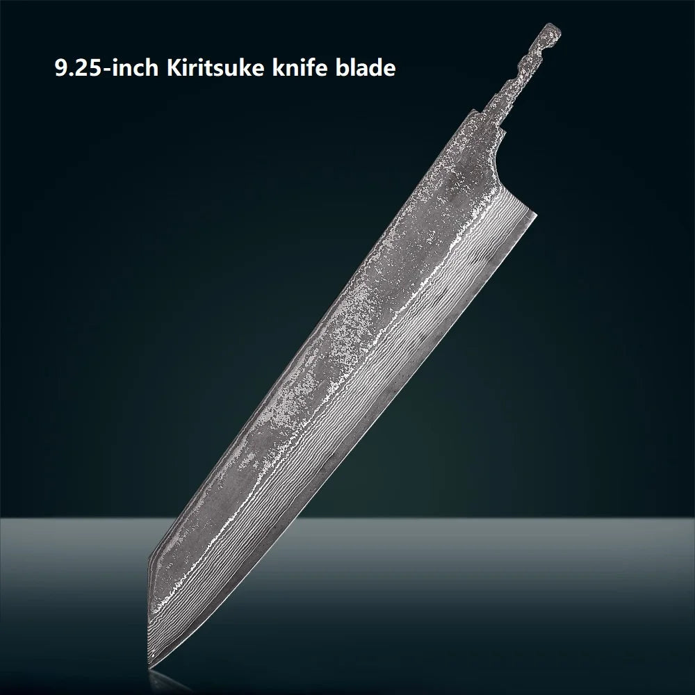 F.YOUNG 67-Layer Damascus Steel Knife Blank Blade – DIY Full Tang Knife Blank Blade Qst 9.25 inch Kiritsuke