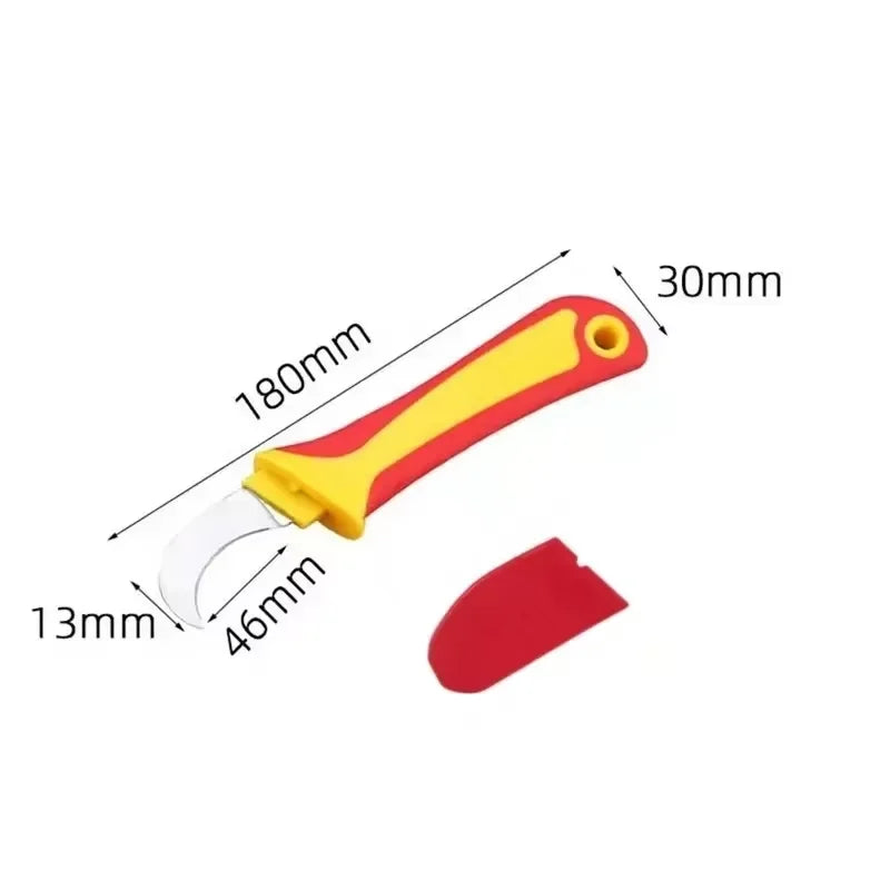 Electrician Wire Stripping Knife – Insulated Handle Wire Stripping Knife Qst