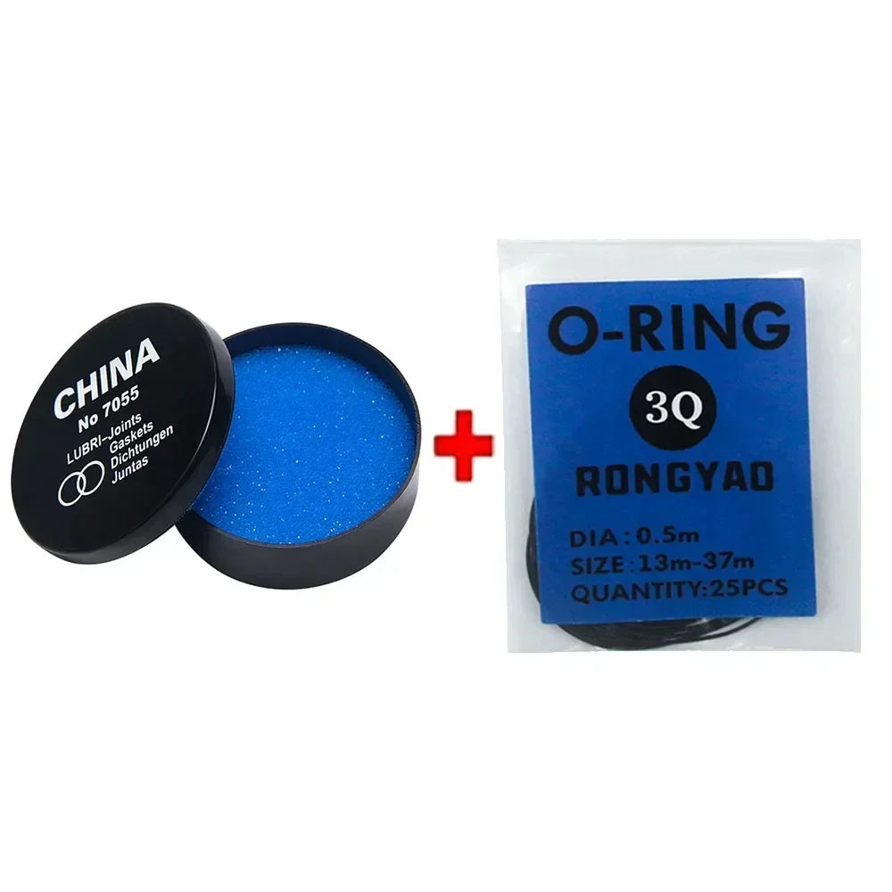 Watch Case Rubber O-Ring Gasket Set – Waterproof & Oil-Resistant Watch Repair Gasket Qme Black-0.5