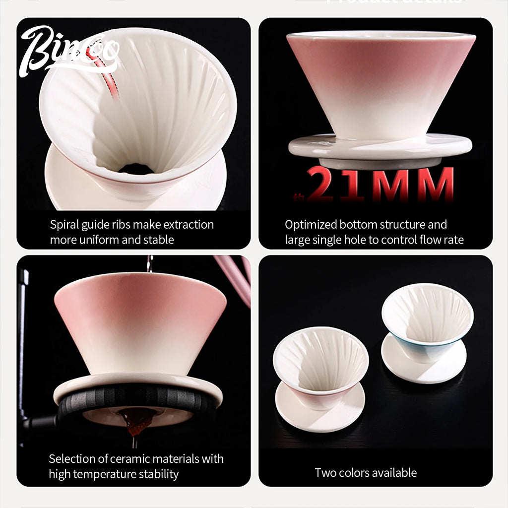 Bincoo Ceramic Pour Over Coffee Set – Dripper & Carafe Pour Over Coffee Set Qst