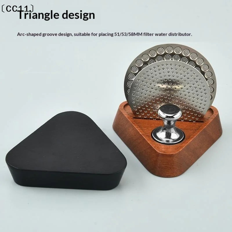 Wooden Espresso Portafilter & Puck Screen Storage Rack Coffee Accessory Rack Qme
