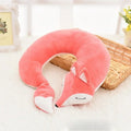 Cute Fox U-Shape Travel Neck Pillow – Soft & Ornamental Travel Neck Pillow Qme Red
