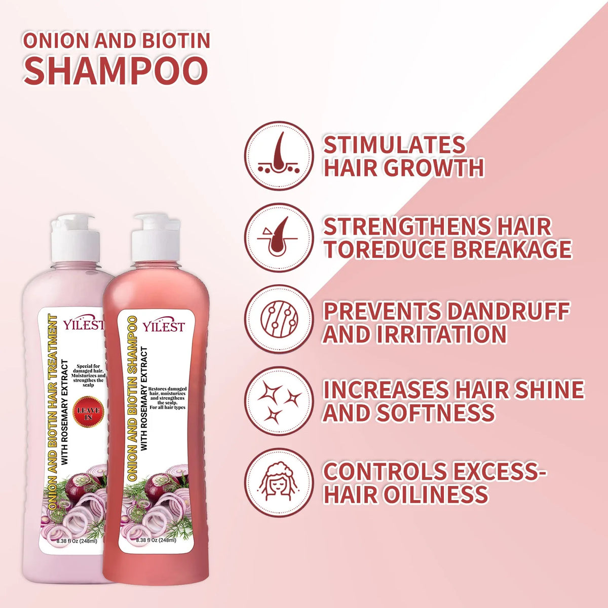 YOUNGCOME Rosemary Shampoo & Conditioner Set – Hair Growth Kit Shampoo & Conditioner Set Qst