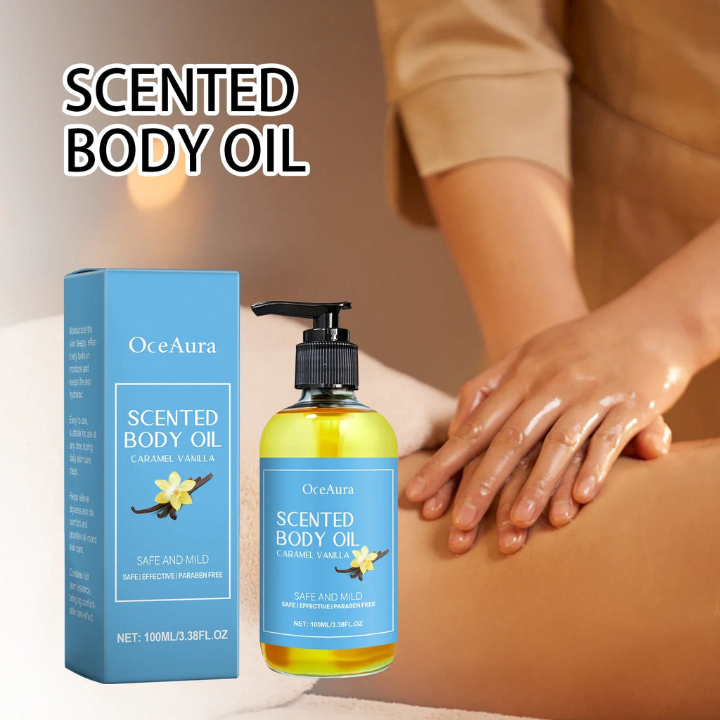 Caramel Vanilla Body Massage Oil – Moisturizing & Nourishing Body Massage Oil Qme