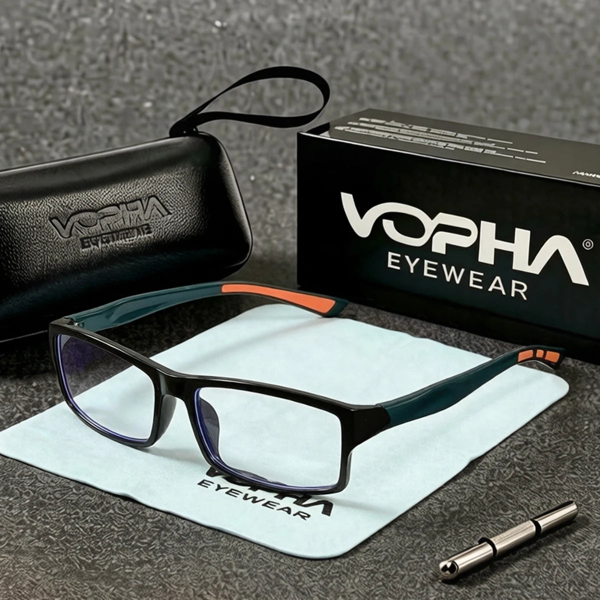 VOPHA L58 Sport Reading Glasses Anti-Blue Light Unisex Reading Glasses Qst Green +100