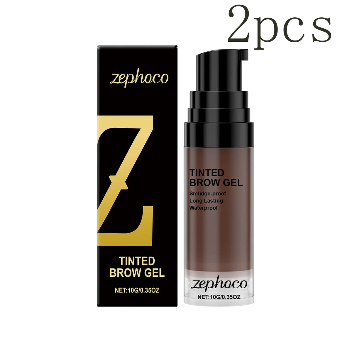 Zephoco Waterproof Eyebrow Tint Gel – Long-Lasting Brow Color Eyebrow Tint Gel Qst 2pcs