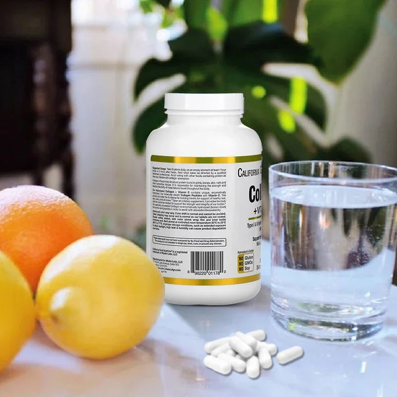 Hydrolyzed Collagen Peptides with Vitamin C – Hair, Skin & Nails Collagen Supplement Qst