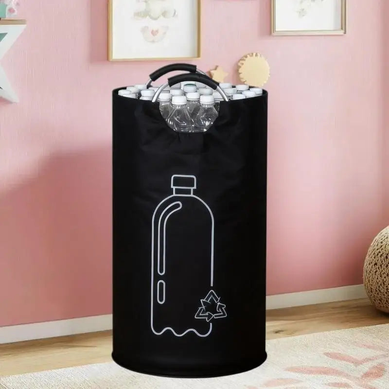 Folding Recycling Bin Aluminum Handle – Large Bottle Collector Folding Recycling Bin Qme Default Title
