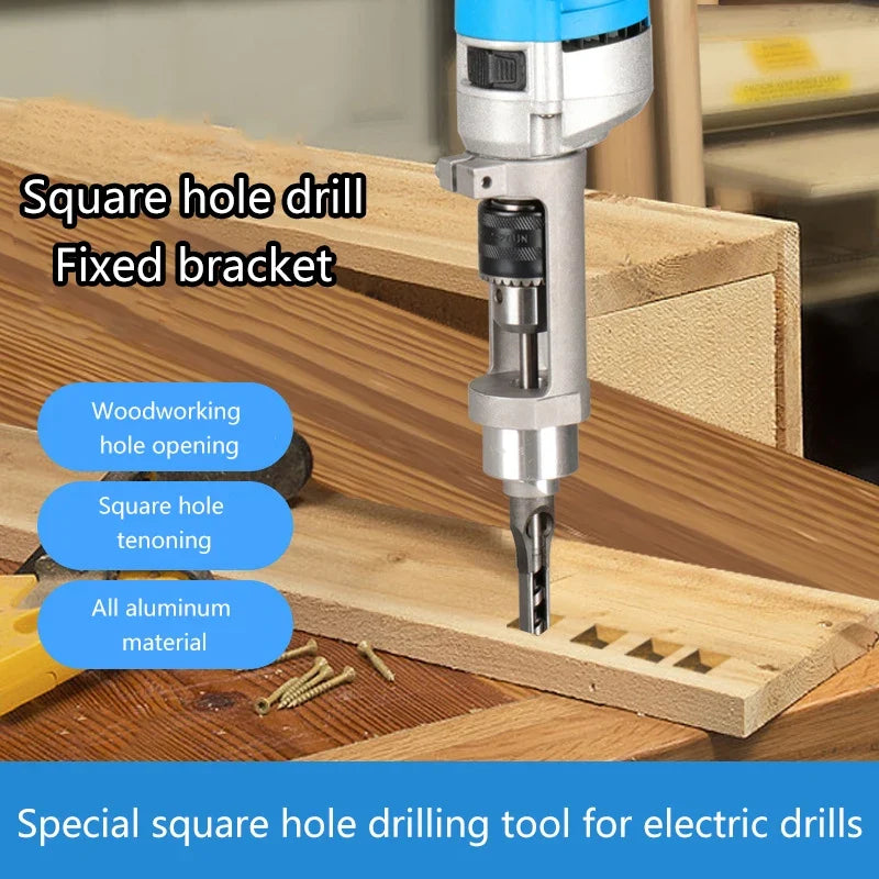 Square Hole Drill Bit Adapter Fixing Bracket – Aluminum Alloy Drill Bit Adapter Qme