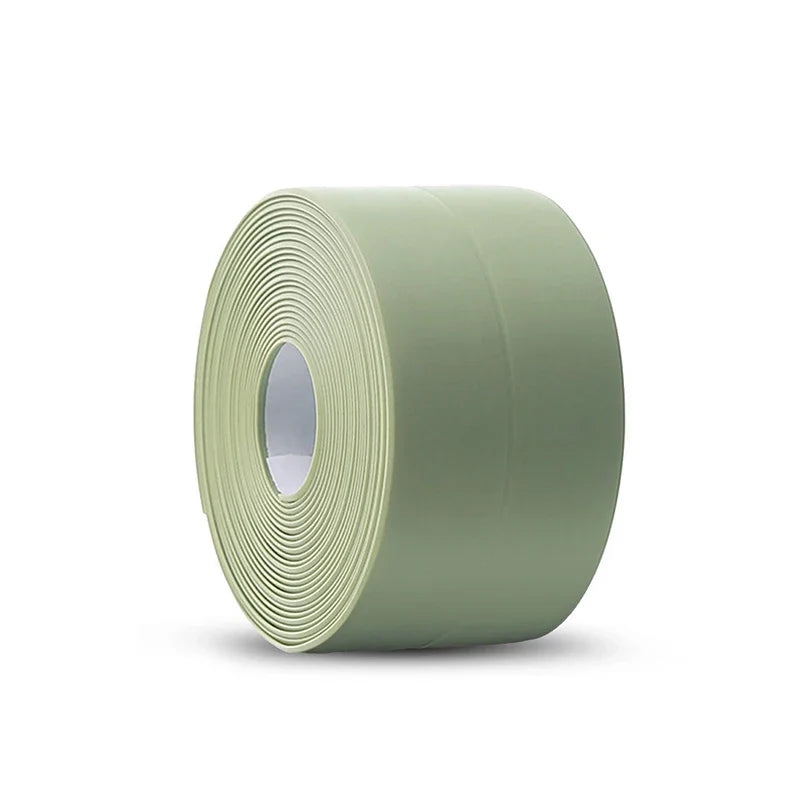 Waterproof Self-Adhesive Bath Caulk Sealing Tape Strip 2M PVC Caulk Sealing Tape Qme Green 3.2M(10.5Ft) 2.2CM(0.87in)
