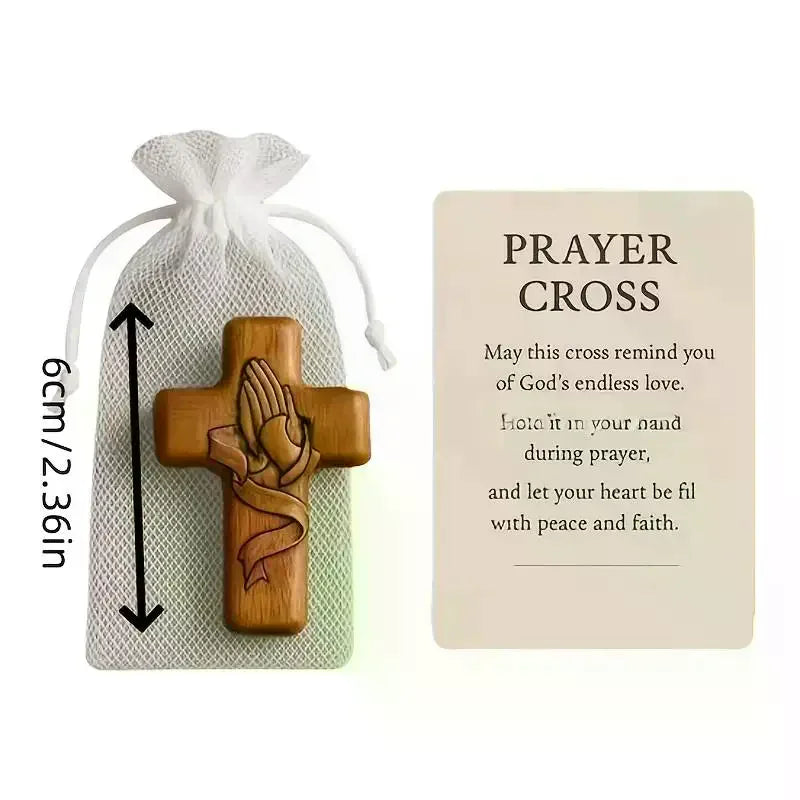 Pocket Prayer Cross with Card & Bag – Easter & Christmas Pocket Prayer Cross Qme