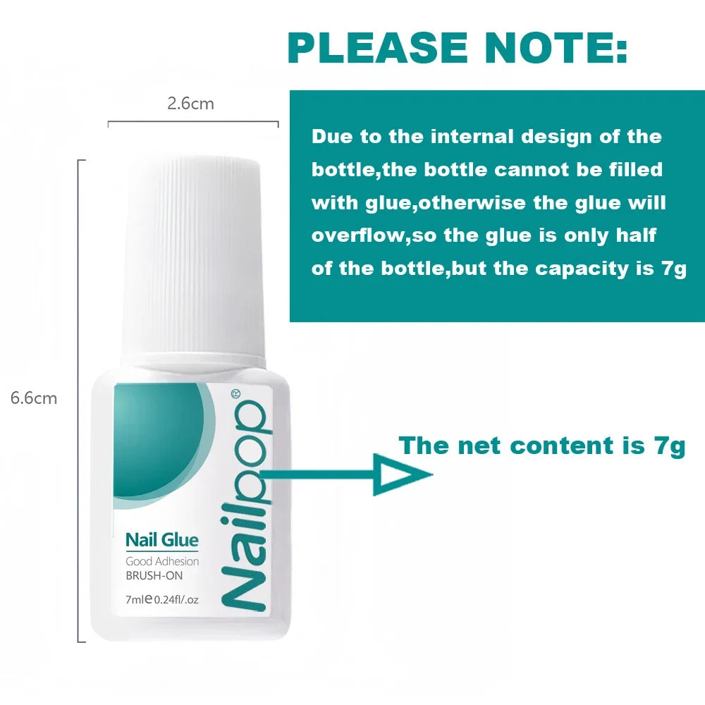 Nailpop Nail Glue – Strong Fast-Drying Adhesive 7ml (2 or 5pk) Nail Glue Adhesive Qme