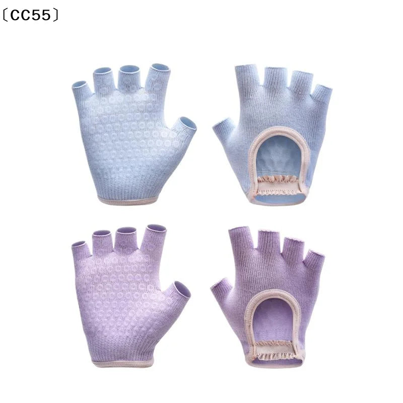 Half Finger Anti-Slip Yoga Fitness Gloves – Women's 1 Pair Fitness Gloves Qst