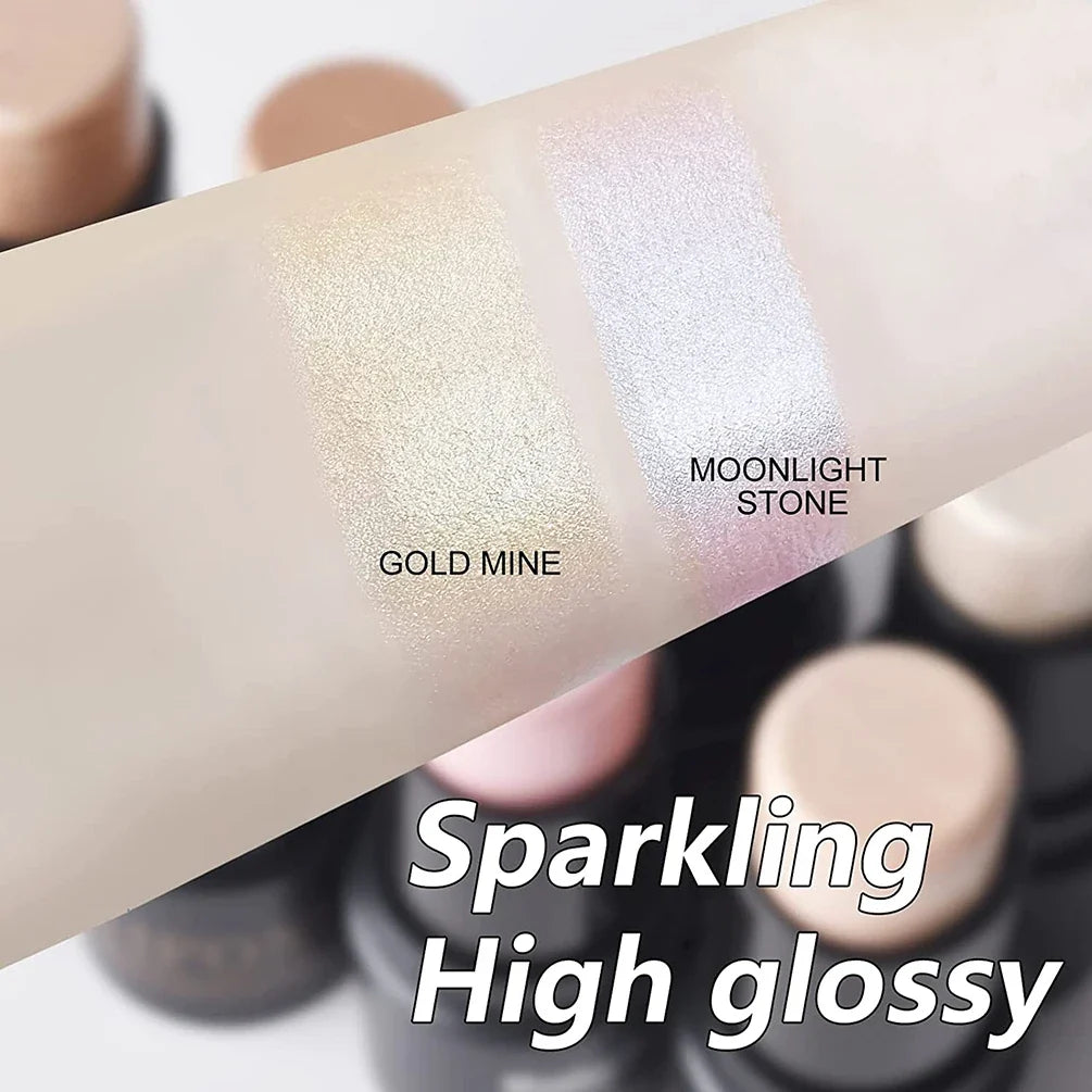 Dual-Shade Highlighter & Contour Stick | Qme Shimmer Makeup Highlighter Contour Stick Qme