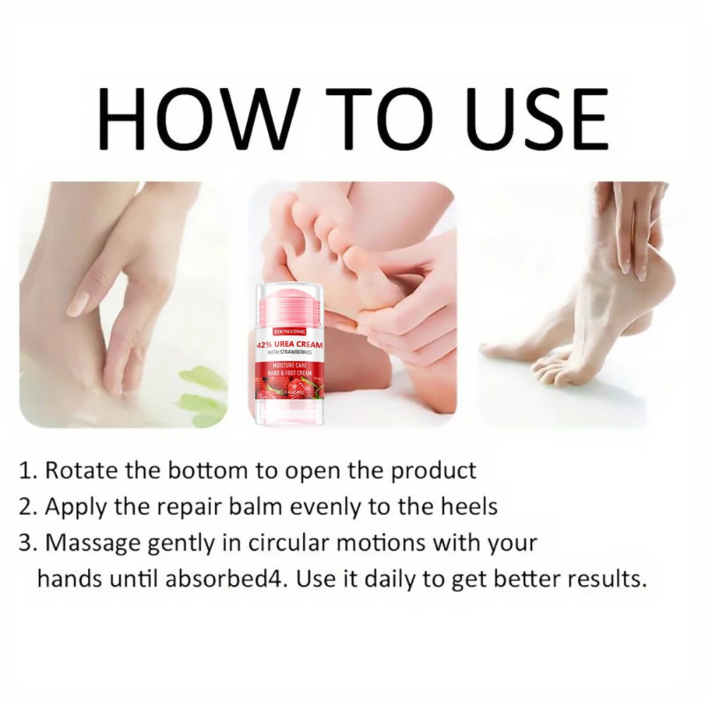 Urea Strawberry Hand & Foot Cream – Hydrating & Exfoliating Hand & Foot Cream Qst