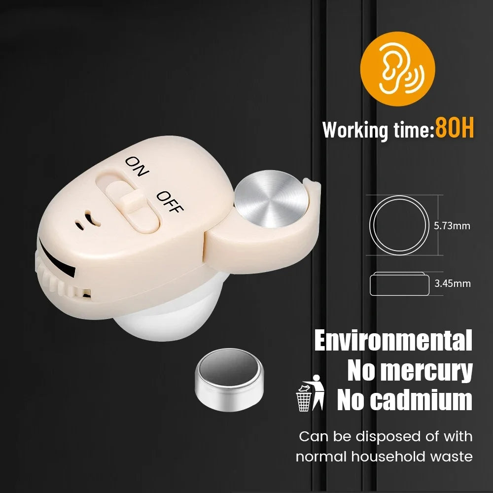XceeFit ITE Mini Digital Hearing Aid – Smart Sound Amplifier Digital Hearing Aid Qst