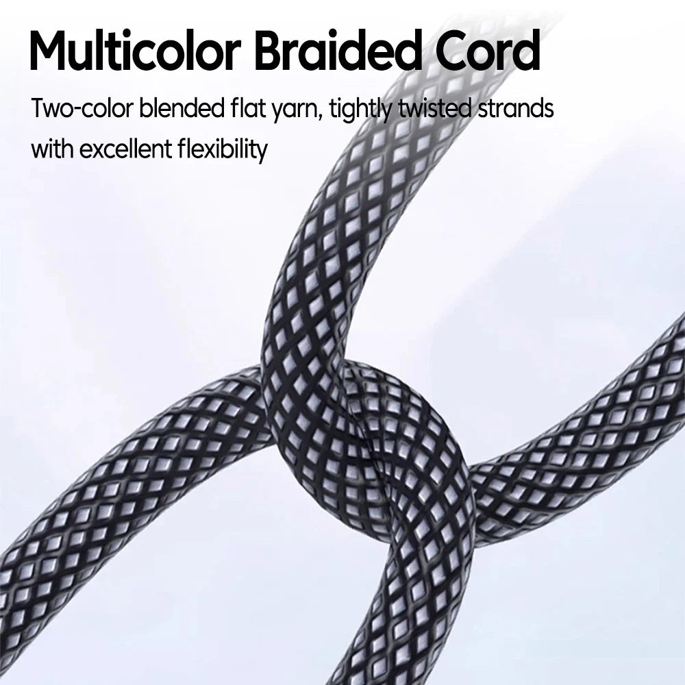 USB-C 100W 6A 90° Braided Fast Charging Cable 1M/1.5M/2M USB-C Charging Cable Qme