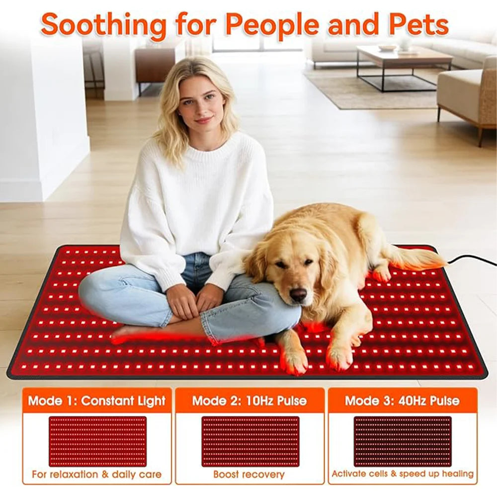 Large Red Light Therapy Mat 39"x24" – 400 LED 660nm 850nm Red Light Therapy Mat Qst