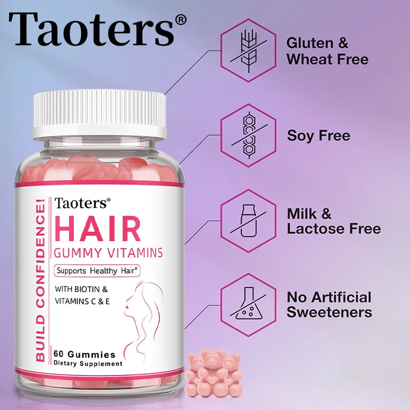 Biotin Gummies – Vegan, Non-GMO | Hair, Skin & Nails Support Biotin Supplement Gummies Qst
