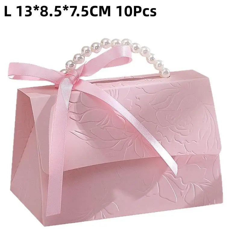Pink Pearl Portable Gift Box – Wedding Candy & Party Favors Gift & Favor Boxes Qme L