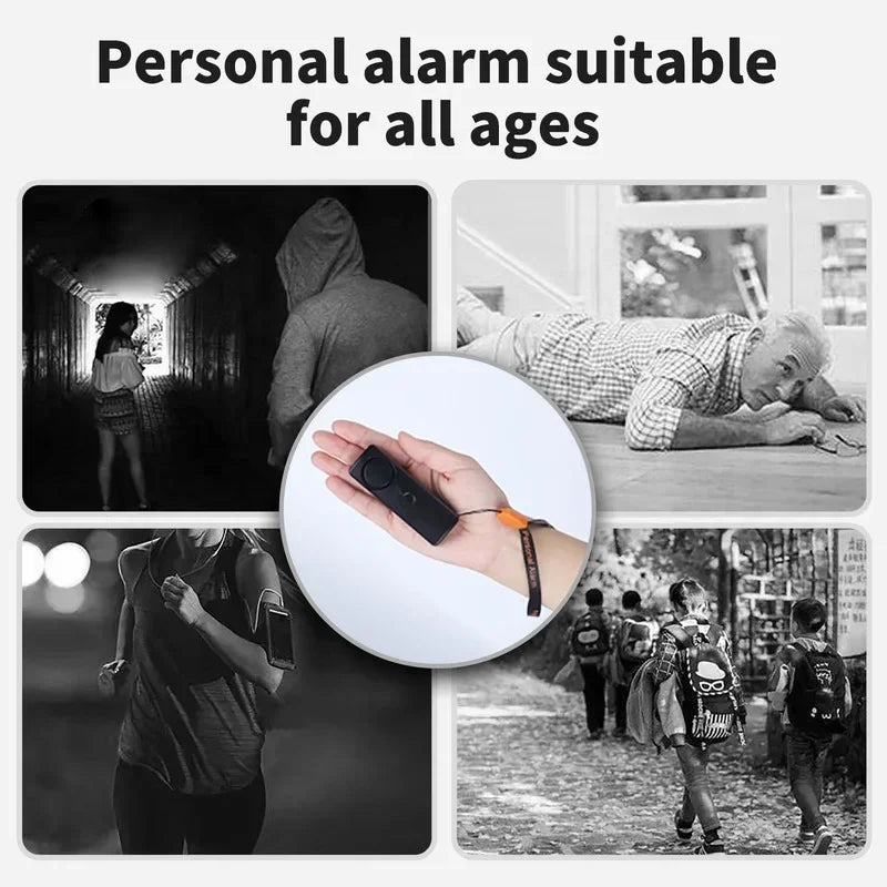 Personal Safety Alarm 120dB Emergency Keychain with LED Light Personal Safety Alarm Qme