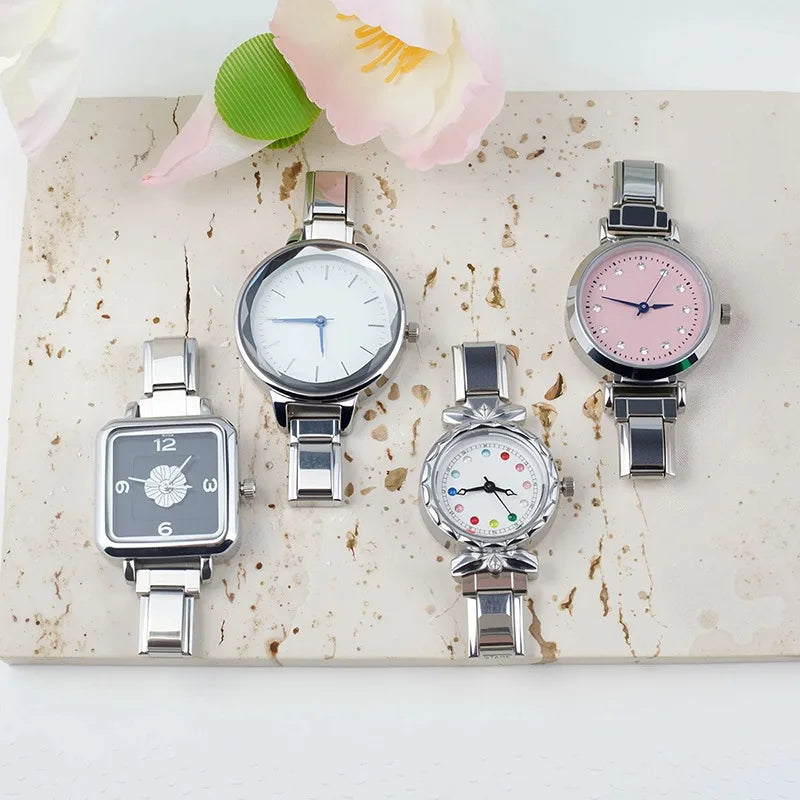 Stainless Steel Watch Case Header | Round & Square | 5 Colors Watch Case Header Qme
