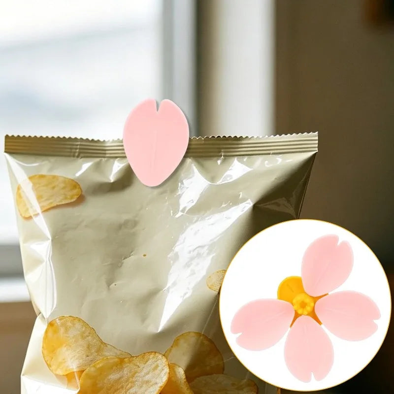 Sakura Magnetic Bag Sealing Clips – Petal Fridge Clips Set Magnetic Sealing Clips Qme