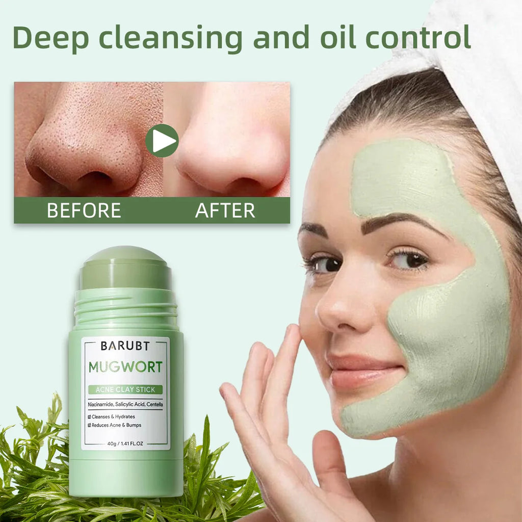 Mugwort Clay Mask Stick – Pore Cleansing Korean Skin Care Clay Face Mask Qst