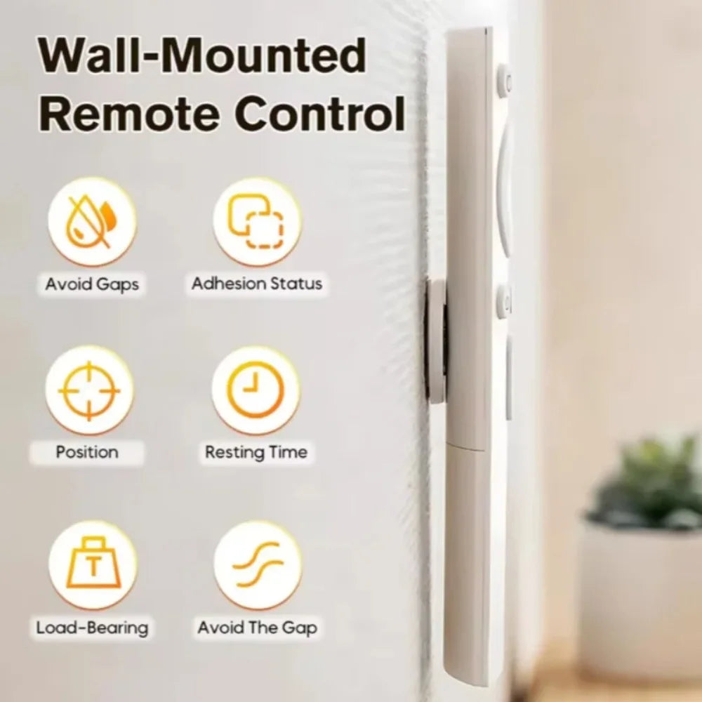 No-Drill Magnetic Remote Control Holder Silicone Wall Mount 12pk Wall Mount Organizer Qme