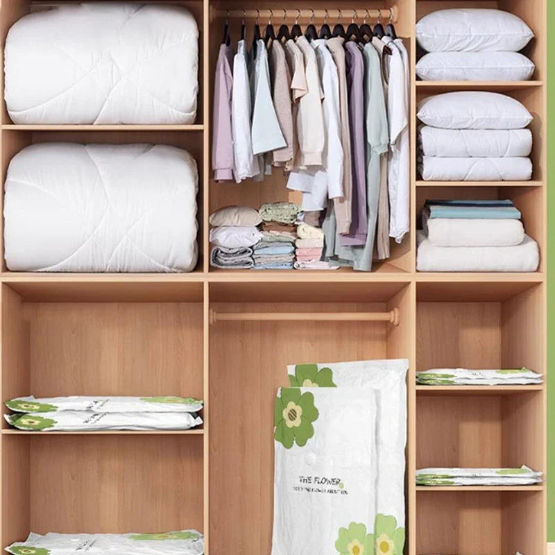 Vacuum Compression Storage Bags for Clothes, Quilts & Travel Compression Storage Bag Qme