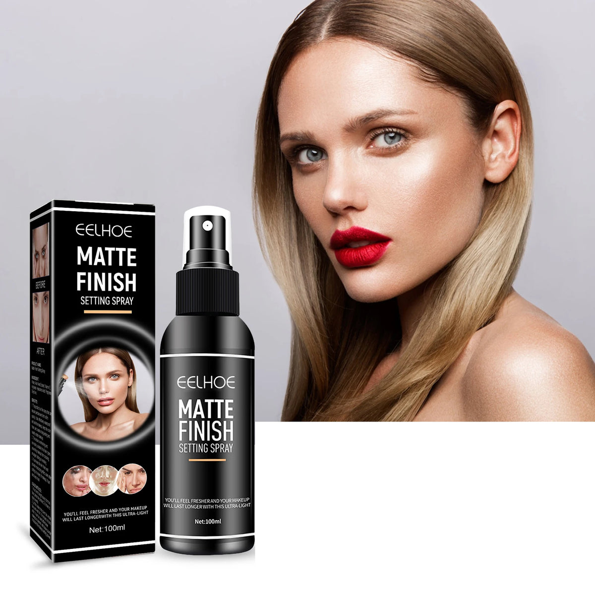 EELHOE Matte Setting Spray – Oil Control & Long-Lasting Hold Makeup Setting Spray Qst