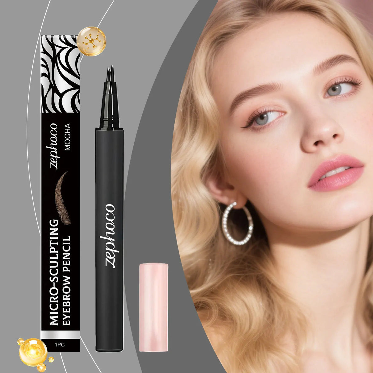 Zephoco Multi-Color Eyebrow Pencil – Ultra-Fine Natural Look Eyebrow Pencil Qst