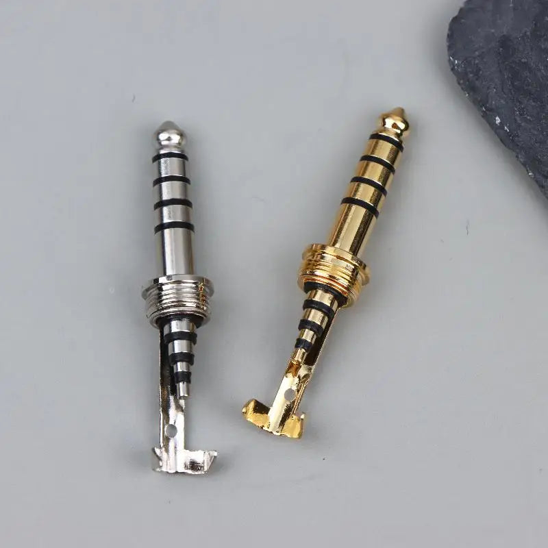 HiFi 5-Pole Balanced Audio Plug | Rhodium Copper 4.4mm Clip Balanced Audio Plug Qme