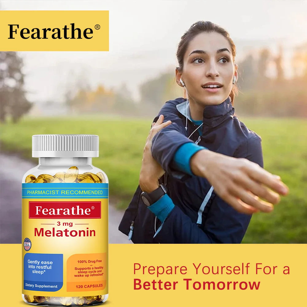 Fearathe Melatonin Capsules 3mg – Sleep Wellness Supplement Sleep Supplement Qst