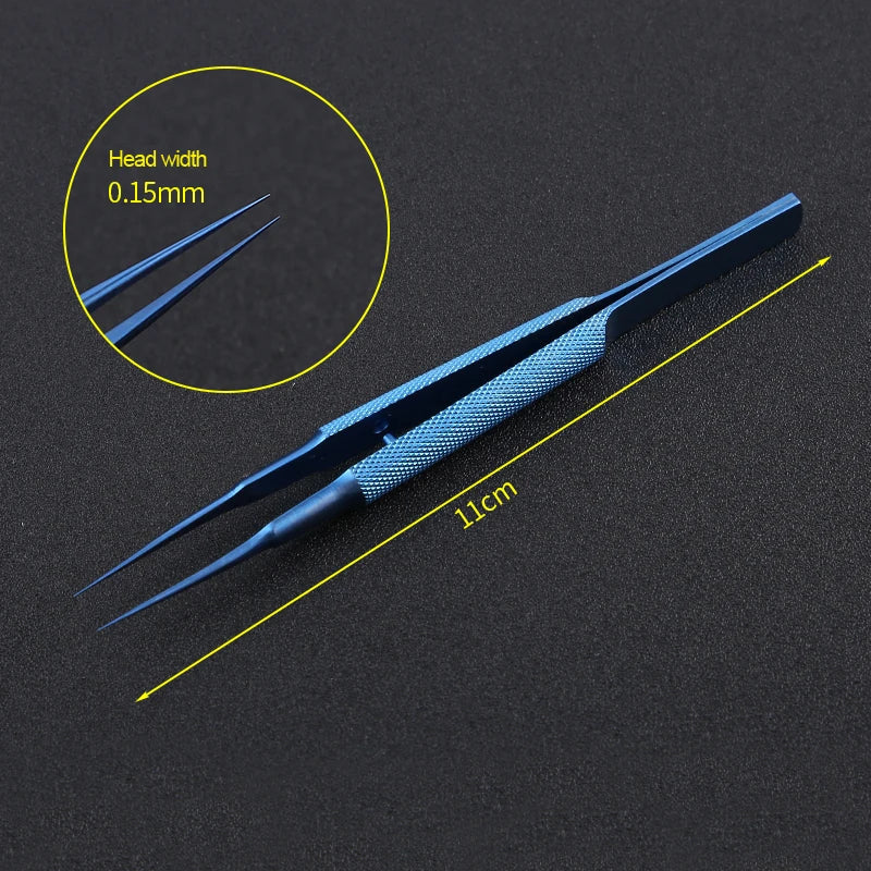 Qme Titanium Stainless Steel Micro Tweezers – Straight & Elbow Precision Tweezers Qme