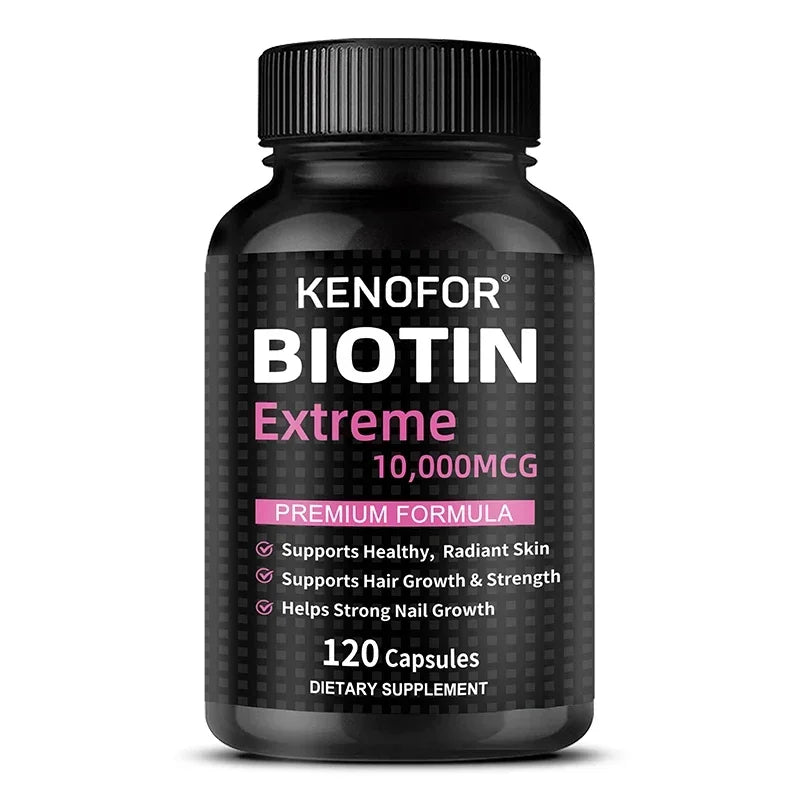 Kenofor Biotin Capsules – Hair, Skin & Nail Supplement Biotin Supplement Qst 120 count-1 bottle