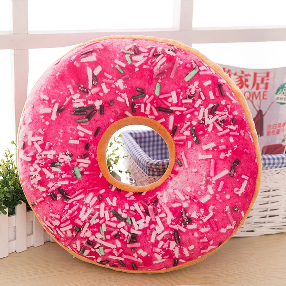 Cute Plush Round Stuffed Pillow Cushion – Soft 40cm Cotton Plush Stuffed Cushion Qme
