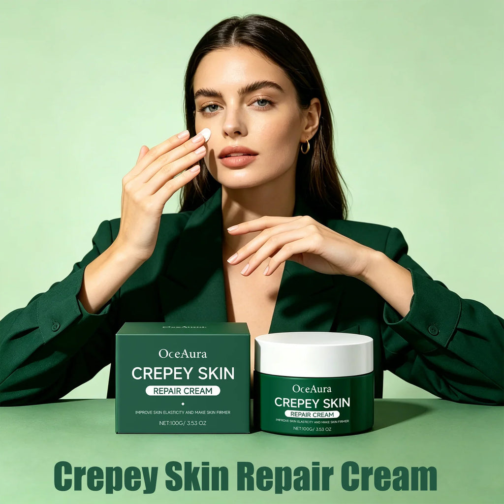Oceaura Crepey Skin Repair Cream | Deep Nourishing Anti-Aging Anti-Aging Skin Cream Qme